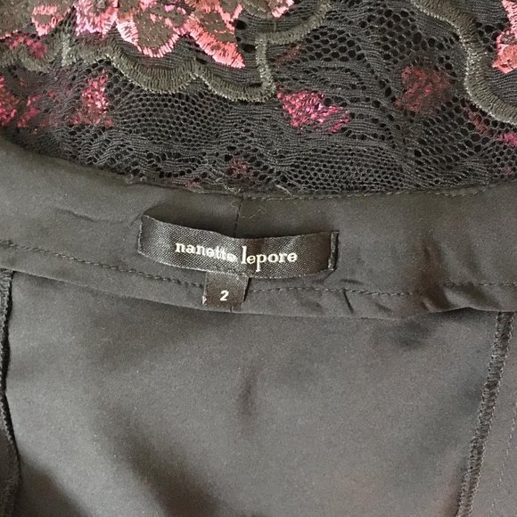 Nanette Lepore Women's Floral Stamped Flare Dress Fringes Design Multicolor Sz 2 - Picture 5 of 5